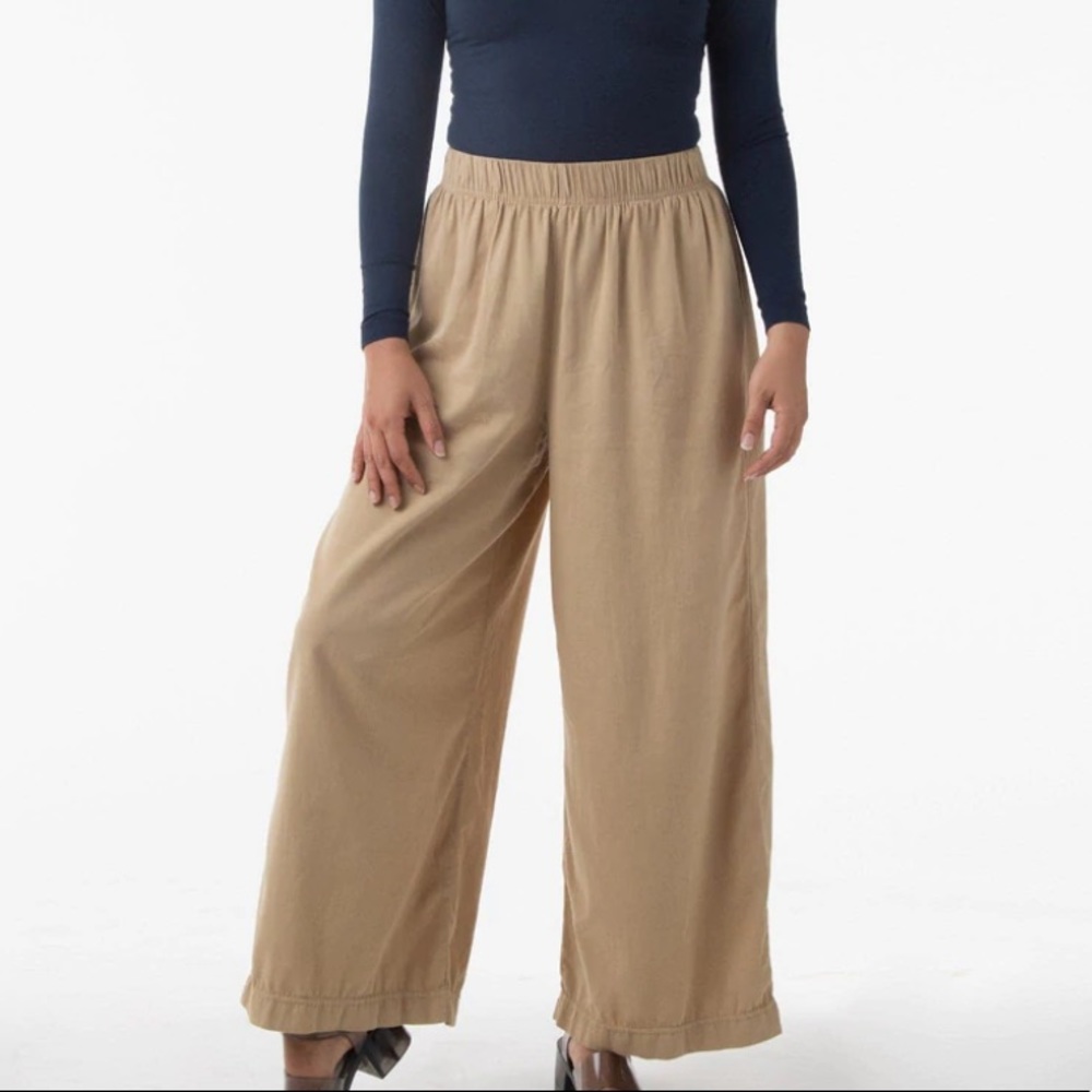 Los Angeles Apparel Cotton Twill Wide Leg Pants (made in the USA) NWOT
